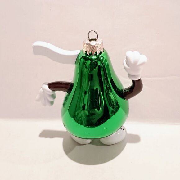 Vintage Hersheys Green Chocolate Kiss Christmas Ornament-1998-Plastic-Waving - Picture 3 of 7